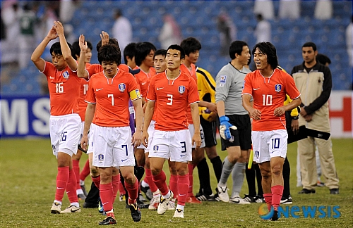 <2010월드컵예선>사우디전 승리한 한국대표팀