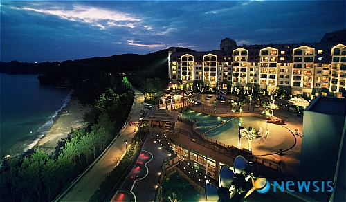 변산대명리조트의 야경