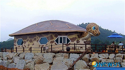 함평 양서.파충류 생태공원 부지에 거북이 모형 민박