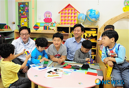 [6·2지방선거]아이들과 즐거운 시간 보내는 오세훈 후보