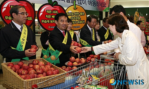 농협유통, 중소과일 팔아주세요