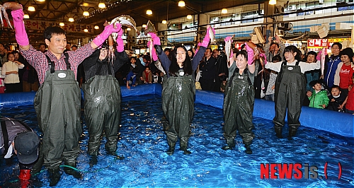잡았다! 활어!