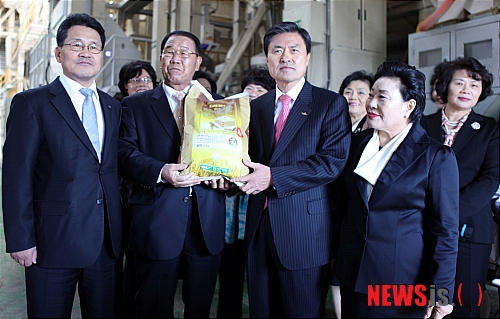 허남식 시장, 가락농협 미곡종합처리장 방문