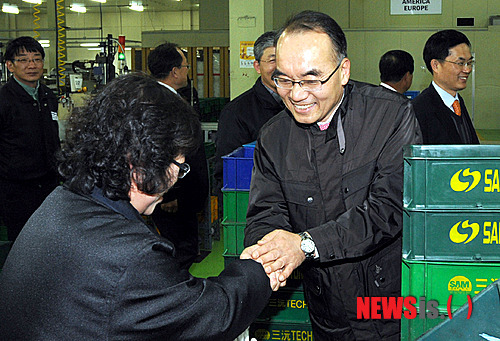 박재완 장관, 수출중소기업 삼원테크 방문