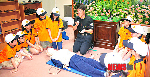연희초등학교 1일 소방관 선생님 활동하는 서대문 소방서