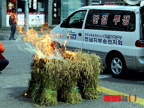불타는 볏짚
