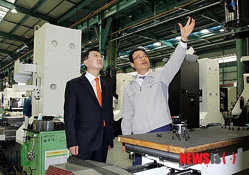 경남은행 박영빈 행장, 월드파워텍 찾아 현장경영
