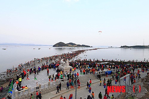 진도 신비의 바닷길 축제 대성황