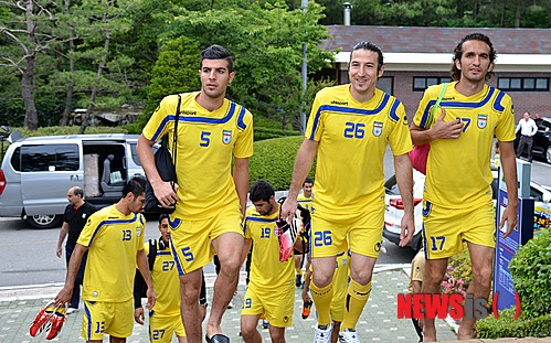 울산 훈련장 찾은 이란 축구대표
