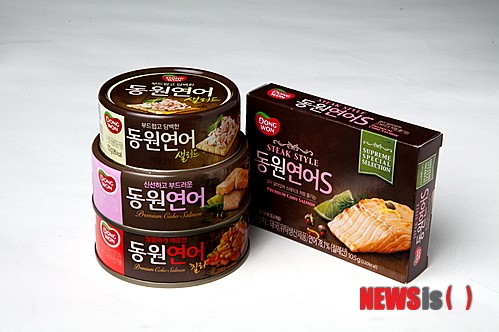 동원, 고급 어종 사용한 연어캔 4종 출시