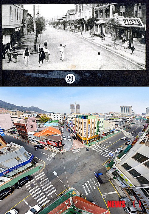 목포 오거리 과거와 현재