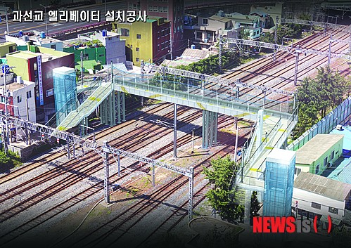 부산 동구 좌천 구름다리에 엘리베이터 공사 착공
