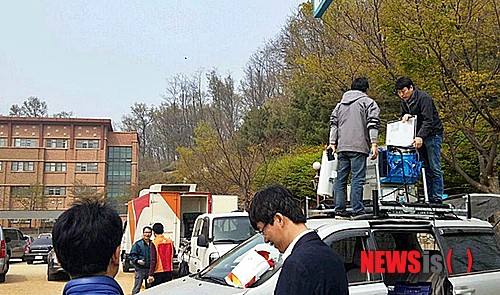 이동기지국 설치하는 SK텔레콤