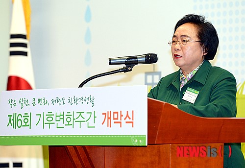 CI 발표하는 김재옥 한국기후환경네트워크 상임대표