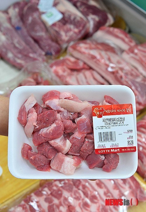 고공행진하는 돼지고기 도매가