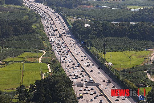 원활한 고속도로 상행선