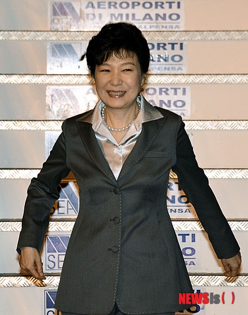 박근혜 대통령, 이탈리아 밀라노 도착