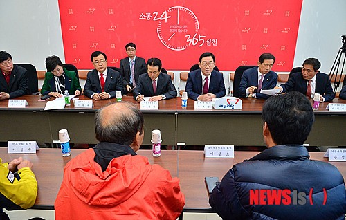 축산연합단체와 면담하는 새누리당