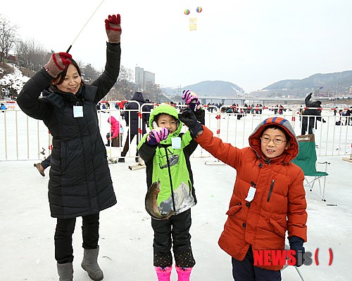 홍천 인산 송어 잡았어요