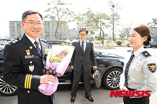김치원 경북경찰청장 성주·고령경찰서 현장 방문