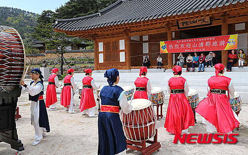 중국 단체관광객, 산청서 한국전통문화체험