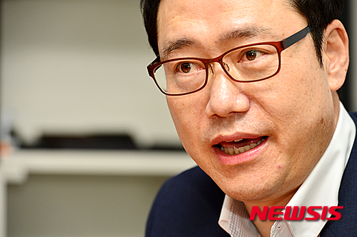 뉴시스와 인터뷰하는 차찬영 지앤티글로벌 대표