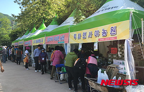 양구 두타연 농·특산물 직거래장터 인기