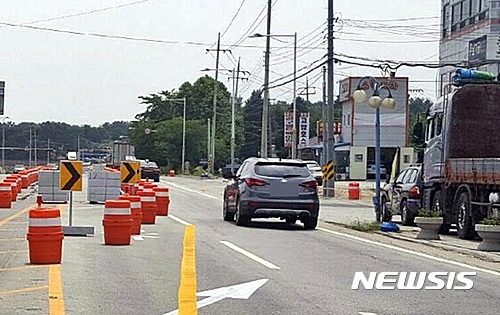 익산IC 진입로 확장공사 관리 미흡 운전자 아찔