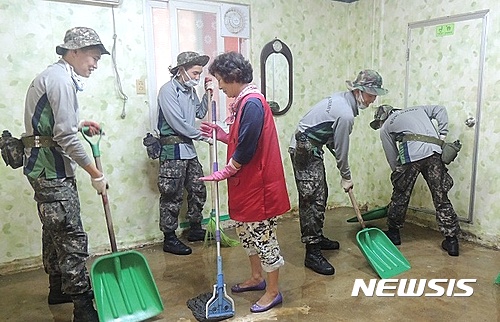 가평군, 관·군 협동 수해복구 구슬땀