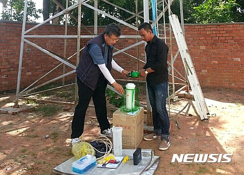 창원 유림기업㈜, 캄보디아에 소독기 2대 무상 지원