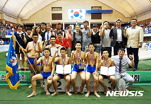 중등부 단체전 무극중학교 우승