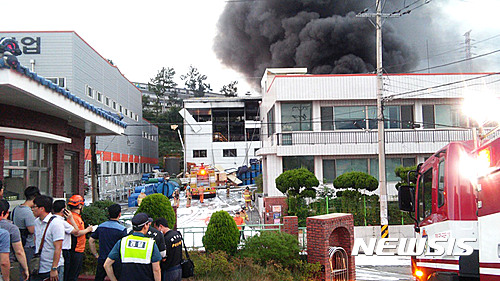 양산 유산공단 내 화재 3명 사상