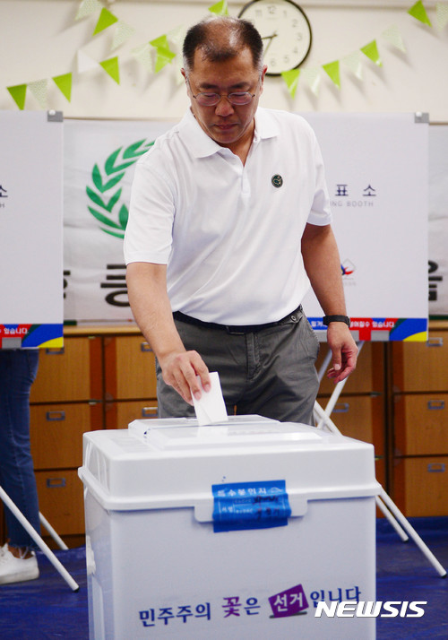 소중한 한표 행사하는 정의선 부회장