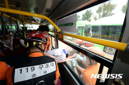 부상자 속출하는 송파상운 강제철거현장