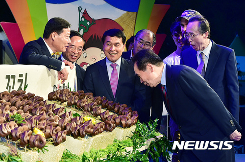 2017완주와일드푸드축제, 돼지코 꼬치 신기하네
