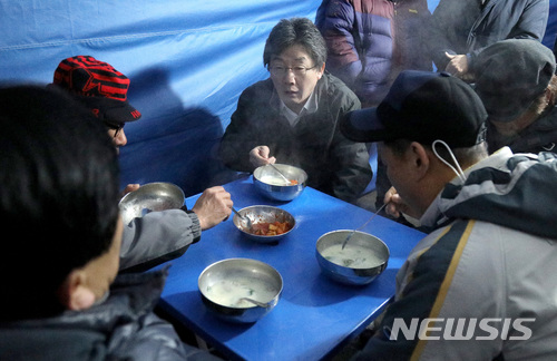 건설일용근로자 만난 유승민 대표