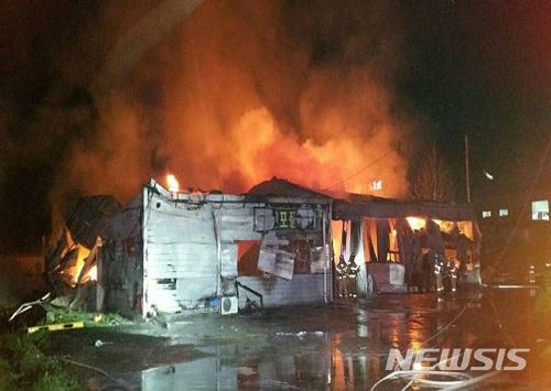 용인 종이박스 인쇄공장 불…1억3000여만원 재산 피해