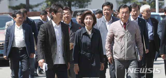 나경원 원내대표 남동공단 기업 방문