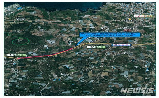 제주도, 삼양검문소∼신촌교차로 일주로 3차로로 확장
