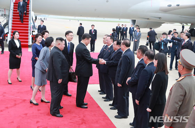 시진핑 주석, 평양 도착