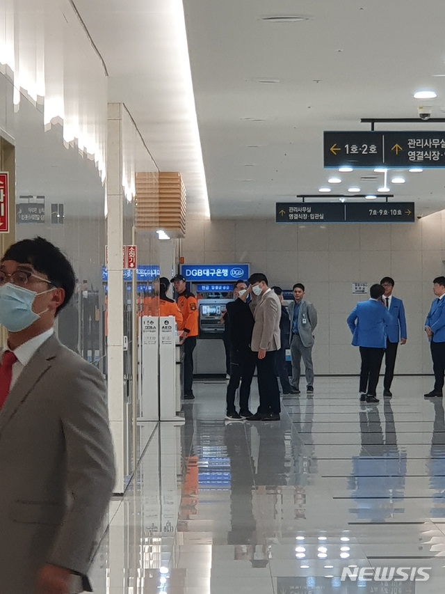 긴장감 감도는 대구 계명대 동산병원 장례식장