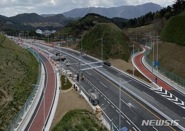 부산 외부순환도로 산성터널 금정측 접속도로 22일 개통