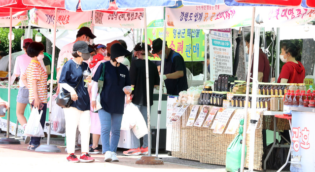 농산물 직거래장터 찾은 시민들