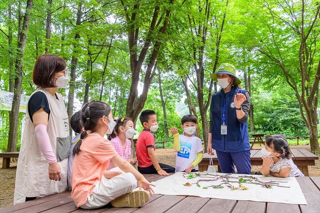 유아숲 체험원에서 자연을 느껴요