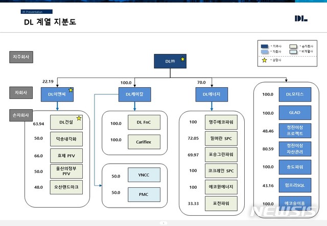 DL㈜, DL케미칼에 카리플렉스·DL에프엔씨 주식 현물출자