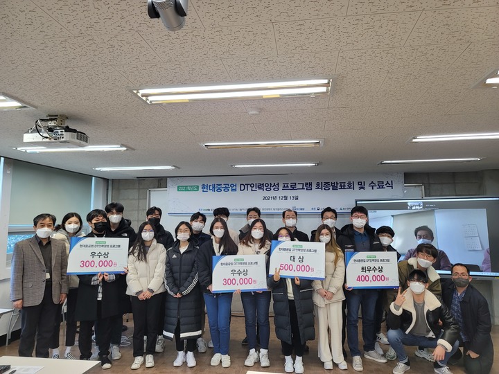 울산대·현대중공업, DT 인력양성 과정 최종 발표회