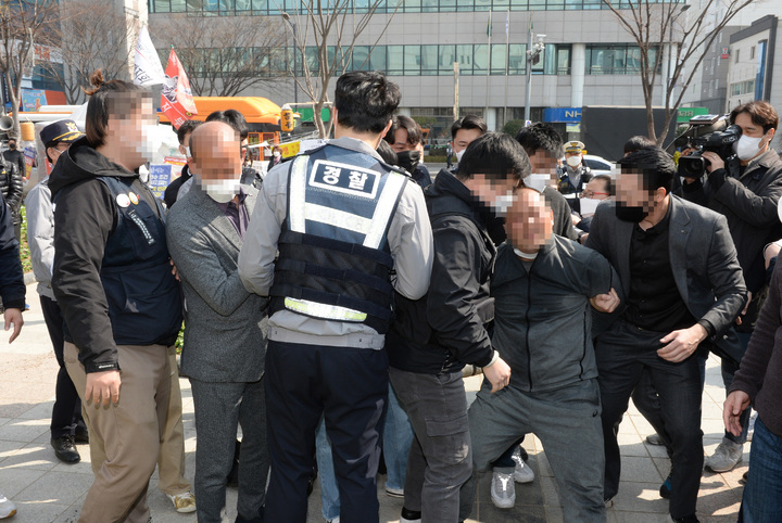 분신을 시도한 공공운수노조원