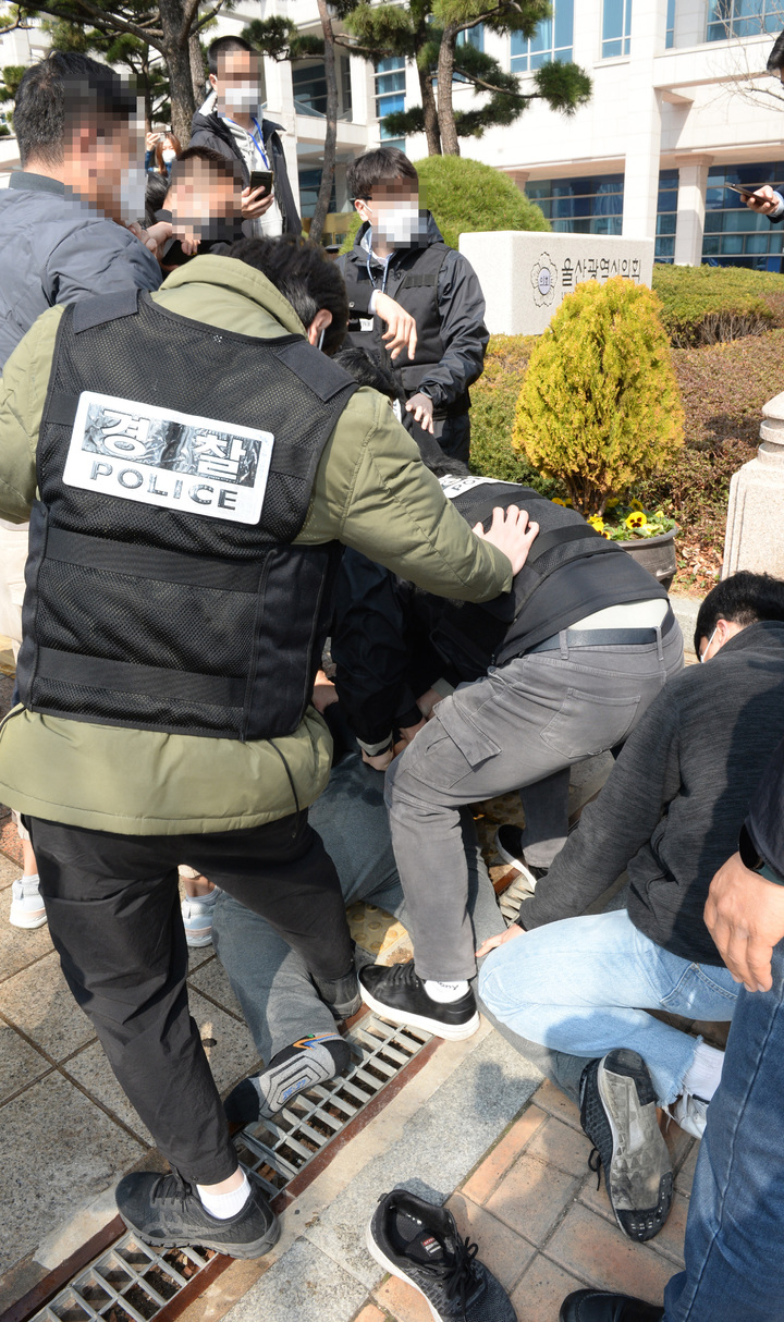 분신을 시도한 공공운수노조원