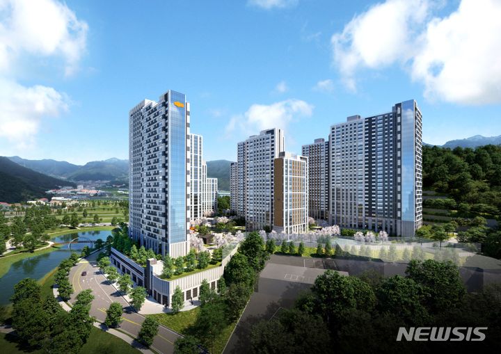 e편한세상 아파트 투시도