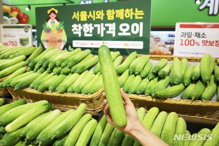 롯데마트, 오이 두 개 사면 개당 750원…착한 가격 프로젝트